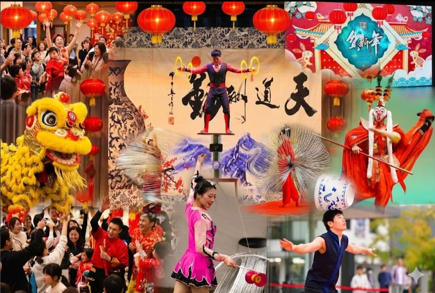 中国雑技団のパフォーマンス